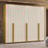 Guarda Roupa Casal Volpi 6 Portas MDF 278 cm Cinamomo Off White Madetec