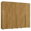 Guarda Roupa Casal Volpi 6 Portas MDF 278 cm Cumaru Madetec
