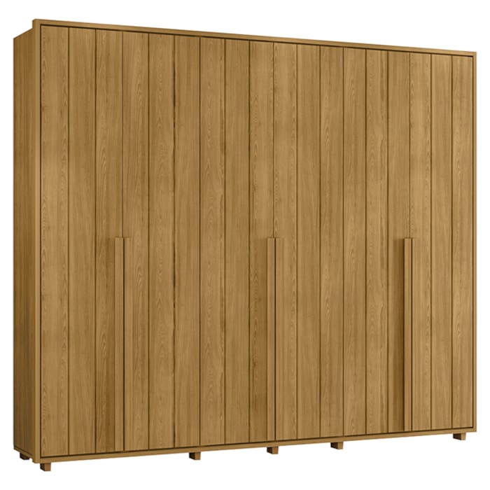 Guarda Roupa Casal Volpi 6 Portas MDF 278 cm Cumaru Madetec