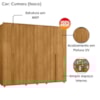 Guarda Roupa Casal Volpi 6 Portas MDF 278 cm Cumaru Madetec