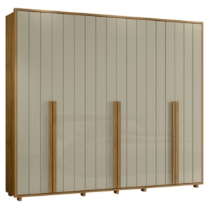 Guarda Roupa Casal Volpi 6 Portas MDF 278 cm Cumaru Opala Madetec