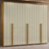 Guarda Roupa Casal Volpi 6 Portas MDF 278 cm Cumaru Opala Madetec