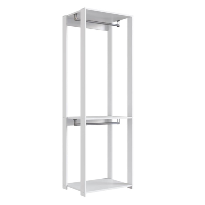 Guarda Roupa Closet 02 Cabideiros 183X60cm Branco PRODDY