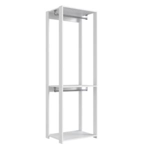 Guarda Roupa Closet 02 Cabideiros 183X60cm Branco PRODDY Guarda Roupa Closet 02 Cabideiros 183X60cm Branco PRODDY