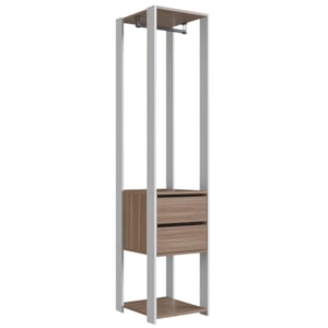 Guarda Roupa Closet 02 Gavetas 183X40cm Branco Montana PRODDY Guarda Roupa Closet 02 Gavetas 183X40cm Branco Montana PRODDY