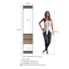 Guarda Roupa Closet 02 Gavetas 183X40cm Branco Montana PRODDY