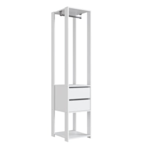 Guarda Roupa Closet 02 Gavetas 183X40cm Branco PRODDY