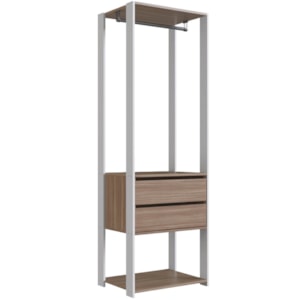 Guarda Roupa Closet 02 Gavetas 183X60cm Branco Montana PRODDY Guarda Roupa Closet 02 Gavetas 183X60cm Branco Montana PRODDY