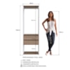 Guarda Roupa Closet 02 Gavetas 183X60cm Branco Montana PRODDY