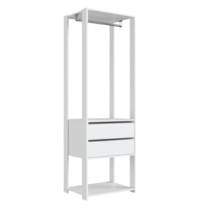 Guarda Roupa Closet 02 Gavetas 183X60cm Branco PRODDY Guarda Roupa Closet 02 Gavetas 183X60cm Branco PRODDY
