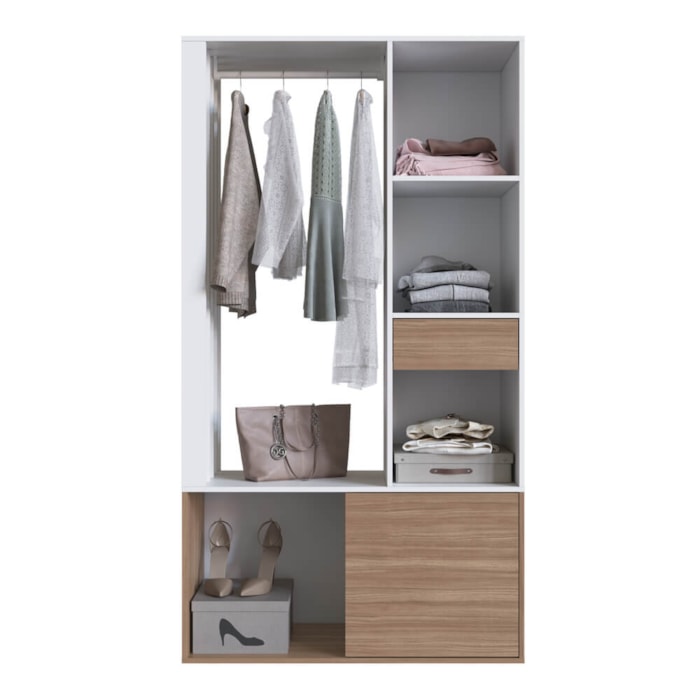 Guarda Roupa Closet 183X100cm Branco Montana PRODDY