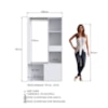 Guarda Roupa Closet 183X100cm Branco PRODDY