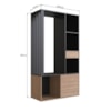 Guarda Roupa Closet 183X100cm Preto Montana PRODDY