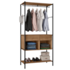 Guarda Roupa Closet Industrial 187x90 cm 2 Gavetas Paris Demolição Preto ARTEF