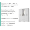 Guarda Roupa Com Capela 4 Portas 3 Gavetas 148 cm Lyon Branco RUDK
