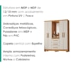 Guarda Roupa Com Capela 4 Portas 3 Gavetas 148 cm Lyon Cedro Areia RUDK