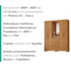 Guarda Roupa Com Capela 4 Portas 3 Gavetas 148 cm Lyon Cedro RUDK