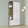 Guarda Roupa Infantil 2 Portas 2 Gavetas 181X80 cm Labirinto Rustico Branco Henn