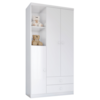 Guarda Roupa Infantil 3 Portas 181X91 cm Bala De Menta Branco Henn
