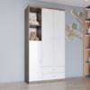 Guarda Roupa Infantil 3 Portas 181X91 cm Bala De Menta Rustico Branco Henn