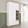 Guarda Roupa Infantil 3 Portas 181X92 cm Magia Branco Jequitiba Henn