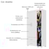 Guarda Roupa Infantil 3 Portas 2 Gavetas e Comoda 4 Gavetas 1 Porta MDF Livia Aranha Decmade
