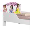 Guarda Roupa Infantil 3 Portas 2 Gavetas e Mini Cama Infantil 153x79 MDF Livia Princesas Decmade