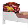 Guarda Roupa Infantil 3 Portas 2 Gavetas e Mini Cama Infantil 153x79 MDF Livia Vermelho Decmade