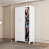 Guarda Roupa Infantil 3 Portas 2 Gavetas MDF 89 cm Livia Aranha Decmade