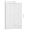 Guarda Roupa Infantil 4 P 3 G 103 cm Louise Branco REAJL Moveis