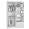 Guarda Roupa Infantil 4 P 3 G 103 cm Louise Branco REAJL Moveis