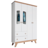 Guarda Roupa Infantil 4 Portas 131 cm Confete Branco Jequitiba Henn