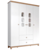 Guarda Roupa Infantil 4 Portas 150 cm Aconchego Branco Jequitiba Henn