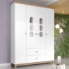 Guarda Roupa Infantil 4 Portas 150 cm Aconchego Branco Jequitiba Henn