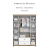 Guarda Roupa Infantil 4 Portas 150 cm Aconchego Branco Jequitiba Henn