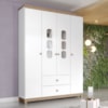 Guarda Roupa Infantil 4 Portas 150 cm Aconchego Branco Jequitiba Henn