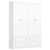 Guarda Roupa Infantil 4 Portas 159 cm Americano Branco Henn