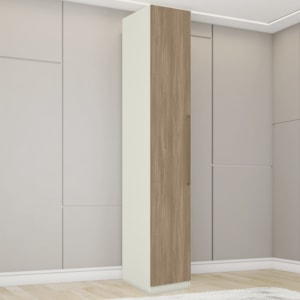 Guarda Roupa Modulado 1 Porta 241x40 cm Seletto Areia Jequitiba Henn