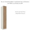 Guarda Roupa Modulado 1 Porta 241x40 cm Seletto Areia Jequitiba Henn