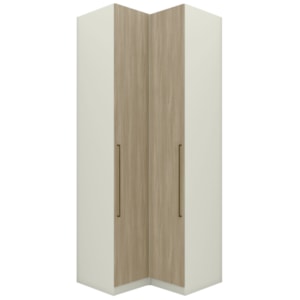 Guarda Roupa Modulado 2 Pecas 241x80 cm Seletto Areia Jequitiba Henn
