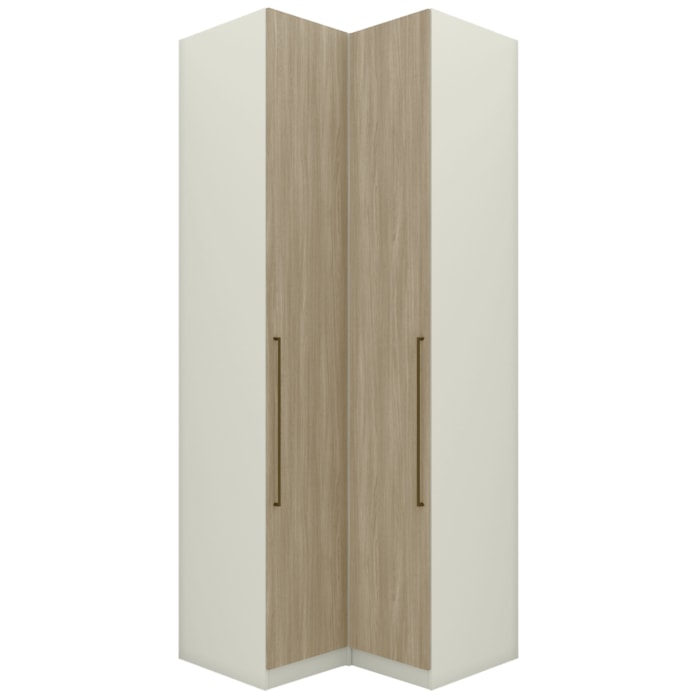 Guarda Roupa Modulado 2 Pecas 241x80 cm Seletto Areia Jequitiba Henn
