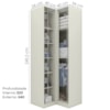 Guarda Roupa Modulado 2 Pecas 241x80 cm Seletto Areia Jequitiba Henn