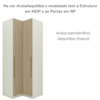 Guarda Roupa Modulado 2 Pecas 241x80 cm Seletto Areia Jequitiba Henn