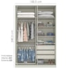 Guarda Roupa Modulado 2 Portas 241x159 cm Seletto Areia Henn