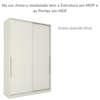 Guarda Roupa Modulado 2 Portas 241x159 cm Seletto Areia Henn