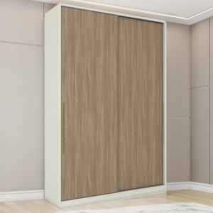 Guarda Roupa Modulado 2 Portas 241x159 cm Seletto Areia Jequitiba Henn