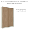 Guarda Roupa Modulado 2 Portas 241x159 cm Seletto Areia Jequitiba Henn