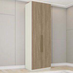 Guarda Roupa Modulado 2 Portas 241x80 cm Seletto Areia Jequitiba Henn
