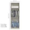 Guarda Roupa Modulado 2 Portas 241x80 cm Seletto Areia Jequitiba Henn