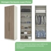 Guarda Roupa Modulado 2 Portas 241x80 cm Seletto Areia Jequitiba Henn